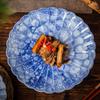 Creative Retro Blue Ceramic Plates Light Luxury Restaurant Pasta Dessert Plate Delicious Dishes Exquisite Household Tableware