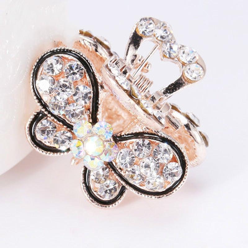 Pince à Cheveux Vintage Papillon Strass Cristal - Bronze - Griffe Vintage