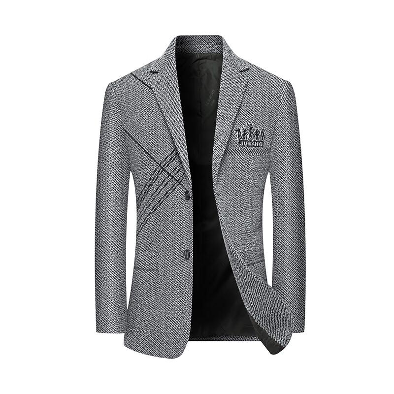 

Firstview Men s Plush Lined Korean Style Suit Jacket 3XL