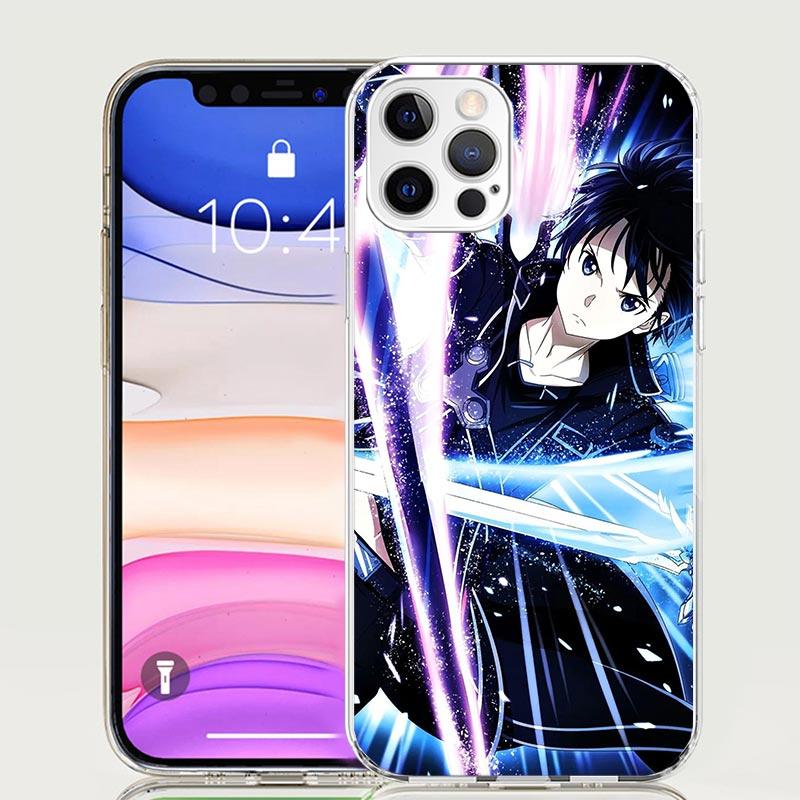

Чехол для телефона Sword Art Online Кирито для iPhone 17 Air 16 15 Plus 11 14 Pro Max 13 Mini 12 7 8 + SE Рисунок Арт Индивидуальный Чехол 1 iPhone 13 Mini