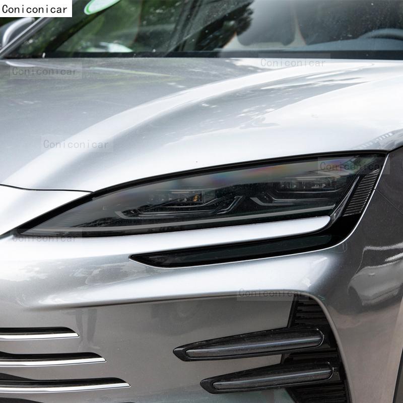 For BYD SONG Plus Champion Version DM-i EV Car Exterior Headlight Anti-scratch TPU Protective film Anti-scratch Repair