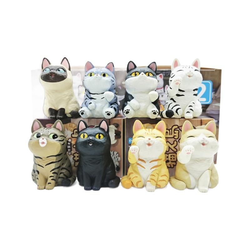 Cat Figure Action Cartoon Model Toy Decoration Kid Ornament Tabletop Ornament