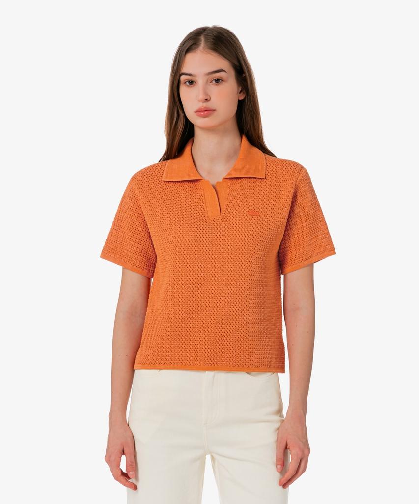 LACOSTE Women'S Crochet Sweater Polo Shirt Pf615E-56G Iy0