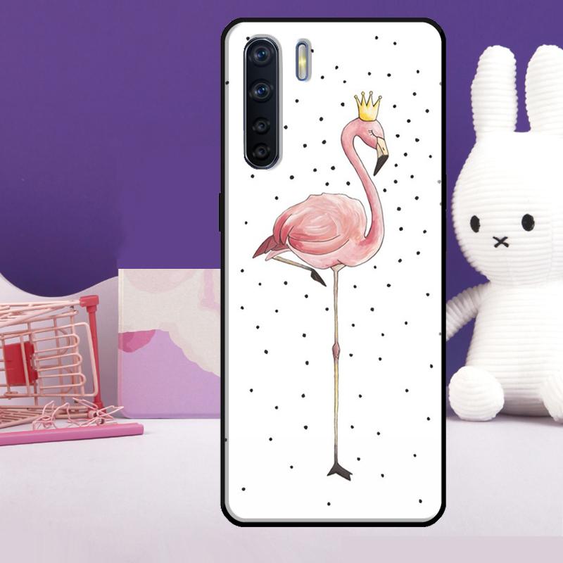 Pink Red Flamingo Case For Oppo A54 A74 A94 A80 A60 A40 A18 A38 A58 A78 A98 A96 A76 A16 A15 A17 A57 A77 A5 Pro
