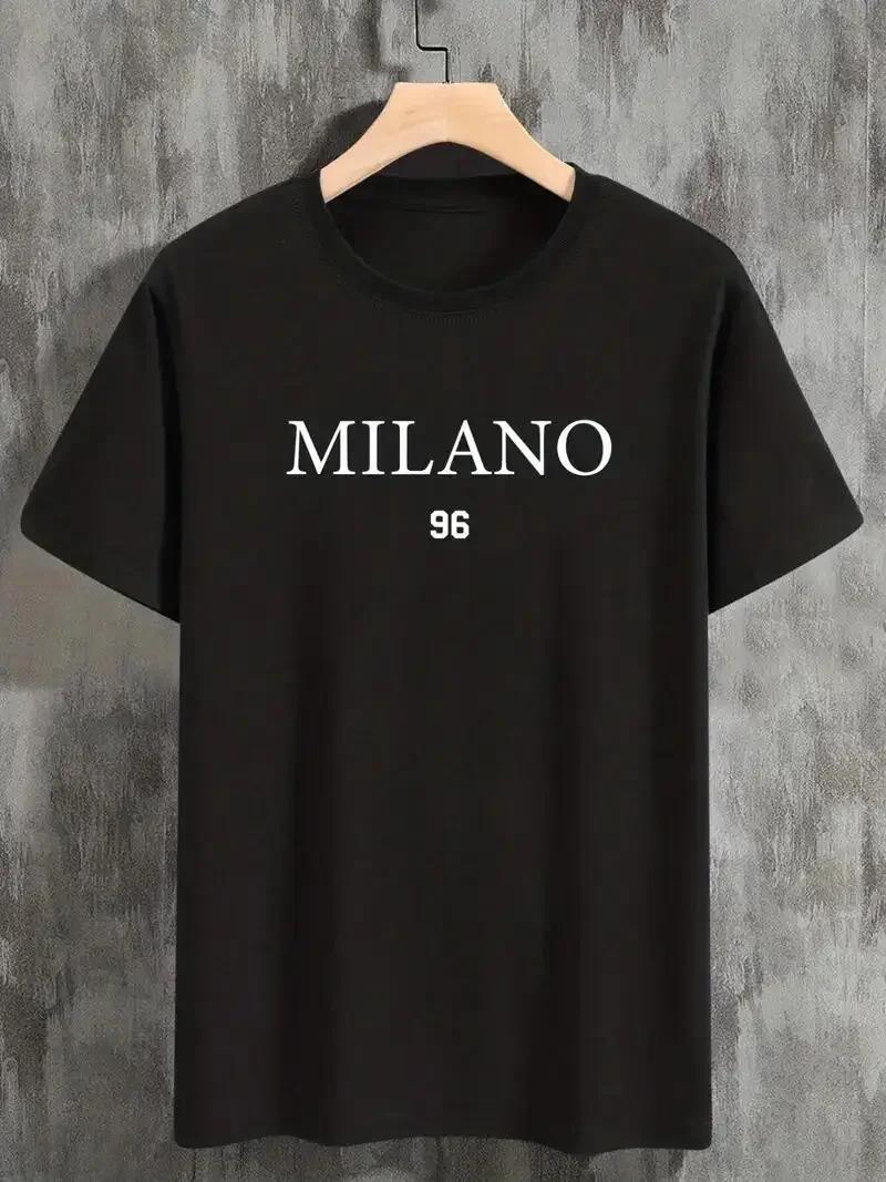 Milano Tee, Summer Crew Neck, Mens Short Sleeve Cotton Ts... S