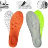 Semelles Steppers pour Hommes Femmes, Semelle Intérieure Technologie Nuage 4D, Semelles Orthopédiques en Mousse à Mémoire pour Chaussures (Orange+Gris Vert, 13-14.5 Homme)