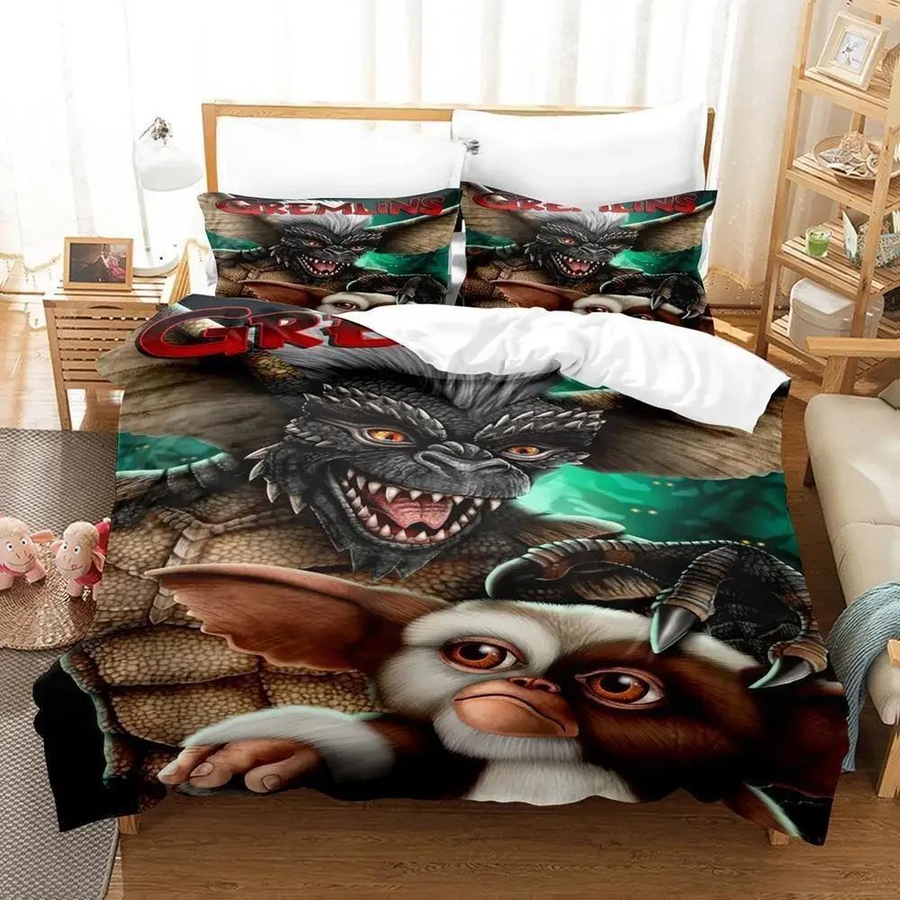Gremlins Bedding Set Single Twin Full Queen King Size Bed Set Adult Kid Bedroom Duvet Cover Sets 3D Print Anime Bed Sheet Set