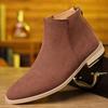 Fashion Men's Business Casual Ankle Boots Breathable Lining Rubber Sole for All-Day Walking and Office Wear Easy Slip-On Comfort