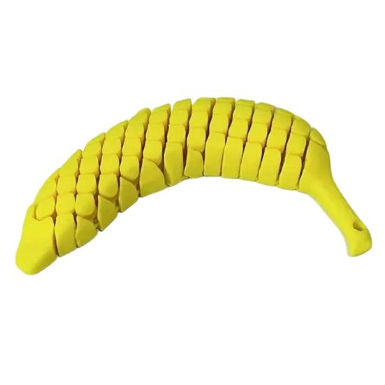 3D Printed Articulated Banana Fidget Toy Bendable Stress Relief Toy