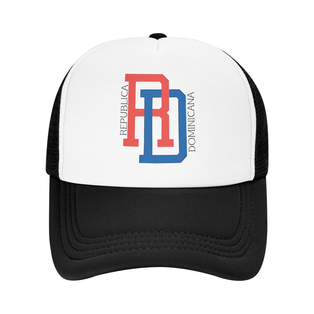 DR Dominican Republic Trucker Caps Unisex Women Outdoor Dad Hat Sun Hats Racing Cap Adjustable Polyester Mesh Baseball Cap Summer