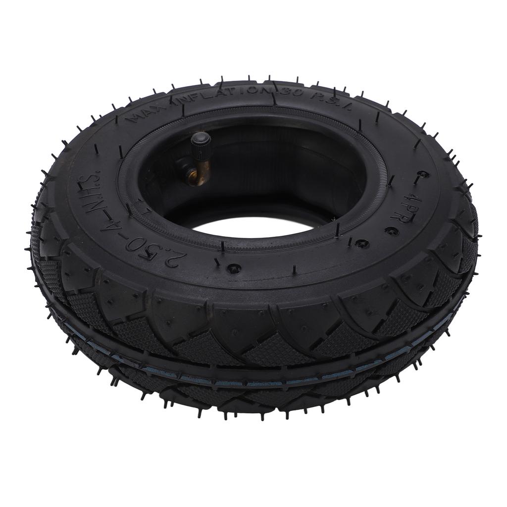 2.50?4 Tire and Inner Tube Set Rubber Inner Outer Tyre Replacement for Scooters Electric Wheelchairs