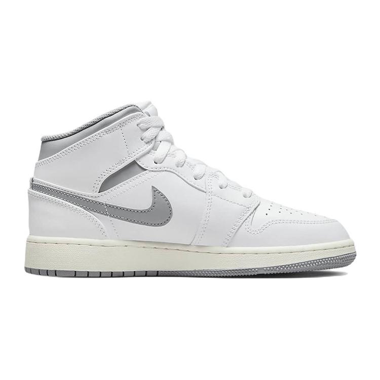 New Jordan Air Jordan 1 Mid Neutral Grey GS 554725-135