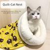 Soft Cuddly Cat Sleeping Bag Fluffy Feel Thickened Pet Pocket Quilt Bed Warm Nest for Kitten Puppy Comfortable Warmth