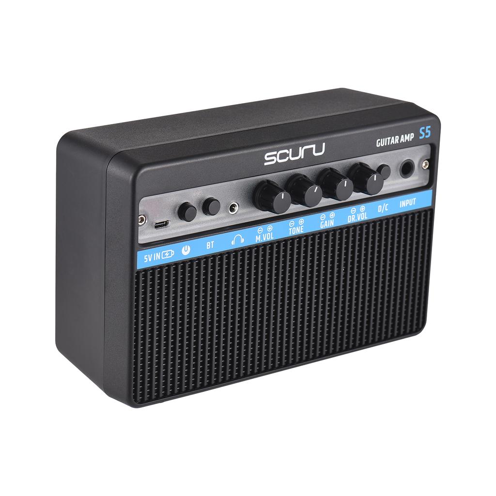 Scuru 16W Small Electric Guitar Amp Portable Guitar Practice Speaker Ενσωματωμένο εφέ παραμόρφωσης