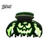 Unique Niche Hair Accessories Halloween Claw Clips Luminous Ghost Pumpkin Pattern Acrylic Anti-slip Retro Grips Glow in The Dark Grippers for