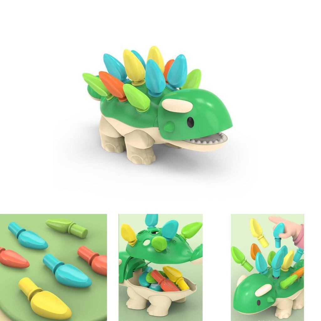 Colorful Educational Dinosaur Puzzle Toy For Infants With Fine Motor Skills Development