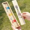 Classic Wooden Pick Up Sticks Game 31 Pcs Traditional Mikado Spiel Fun Desktop Toy Adults Kids Interactive Toy