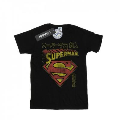 Womens/Ladies Superman Shield Cotton Boyfriend T-Shirt