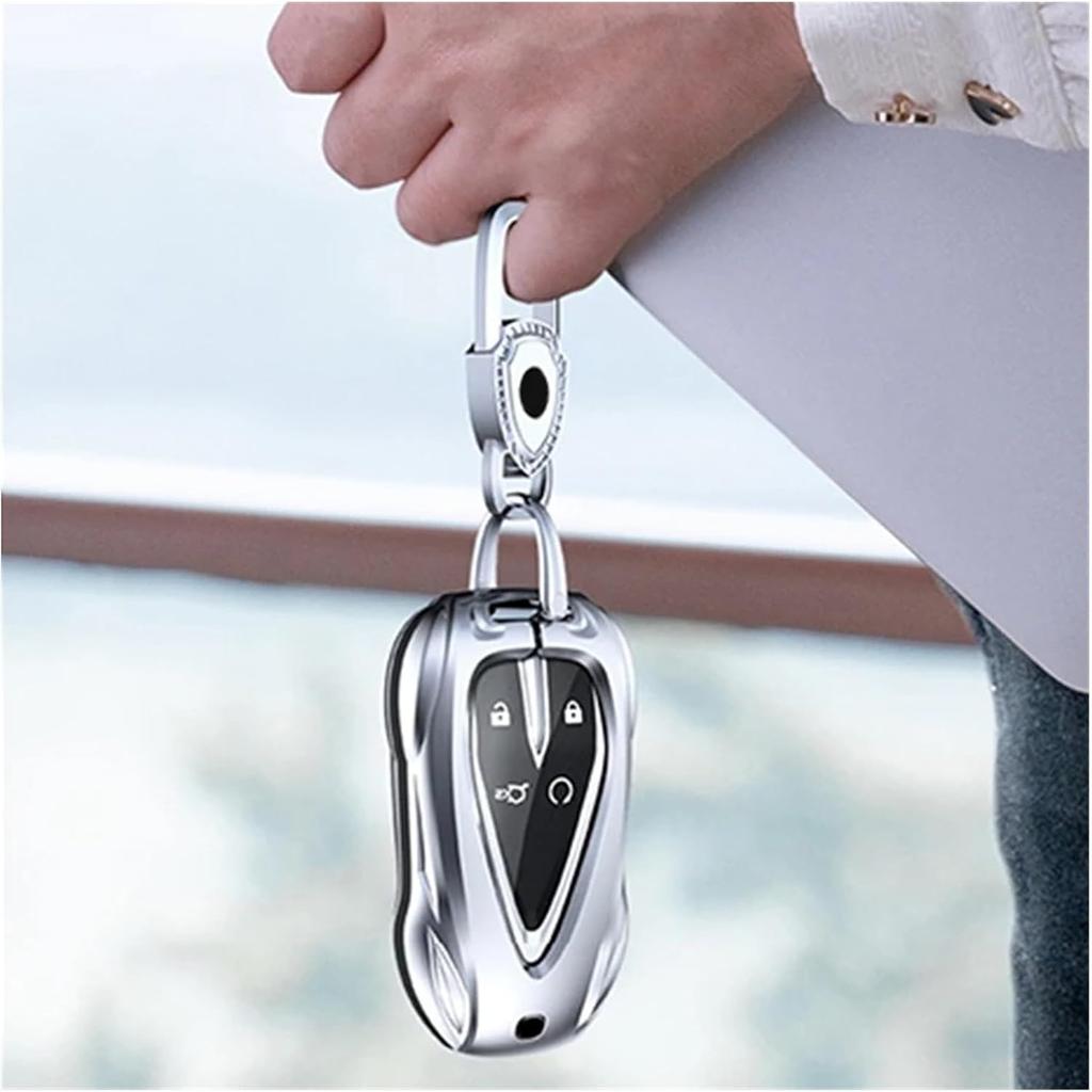 Car Key Cover Zinc Alloy Luxury Shell for Changan CS35PLUS CS55PLUS CS75PLUS CS85 CS55 CS15 CS95 CS75 Eado Fit for UNI-T K Car Key Cover Shell (Gun