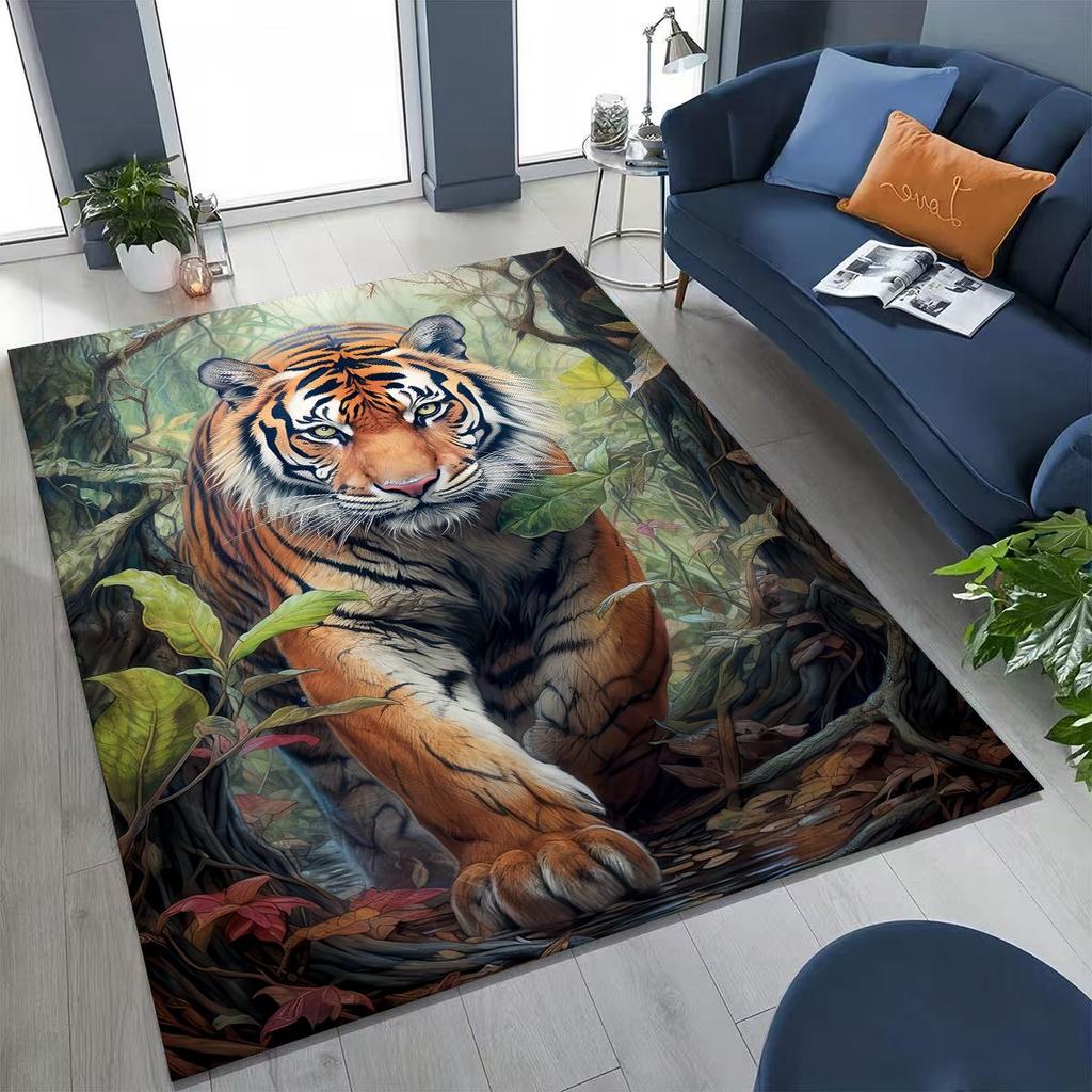 27 Style Wild Animal Tiger Beast Cartoon Rug for Bedroom Living Room Sofa Home Doormat Decor, Large Kid Play Non-slip Floor Mat