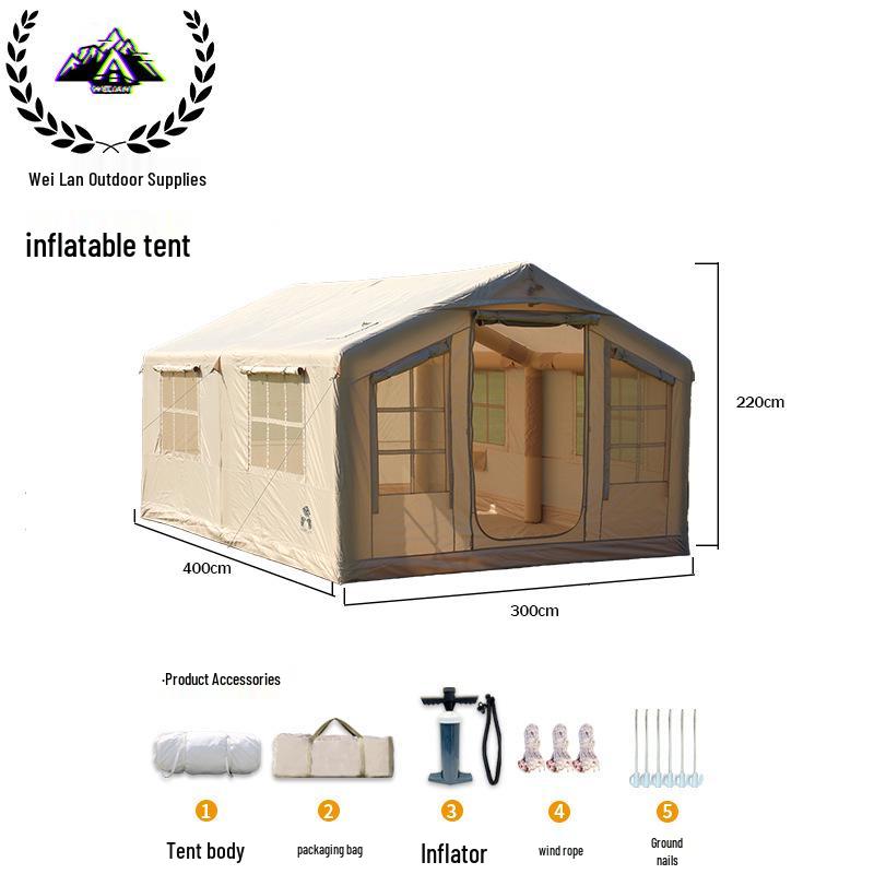 Inflatable One-Piece Tent: Windproof & Rainproof, Portable Oxford Cloth for Outdoor Camping