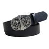 Classical Engraved Waist Strap With Metal Hardware Press Buckles Waistband For Women Men Western Styles Waist Decoration