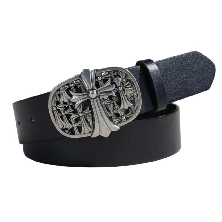 Classical Engraved Waist Strap With Metal Hardware Press Buckles Waistband For Women Men Western Styles Waist Decoration