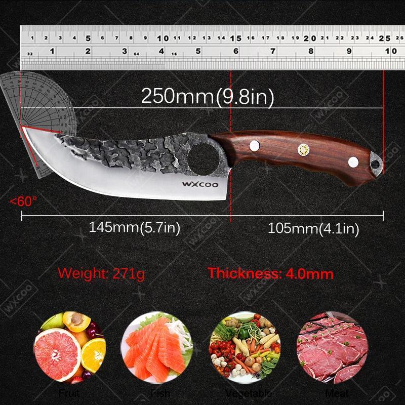 Professional Boning Kitchen Knife Universal Hand Forged Meat Slicer Stainless Steel Chef's Knife Chopper Beef Meat Cleaver