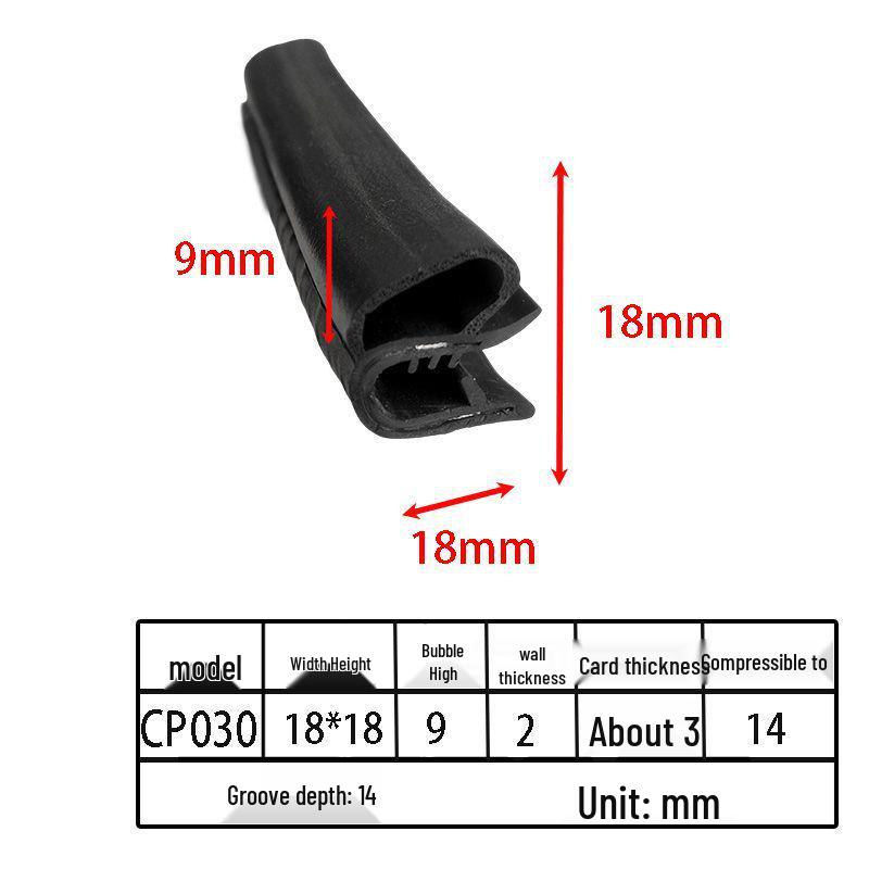 Customizable EPDM U-Shaped Rubber Sealing Strip for Electrical Cabinets and Car Doors