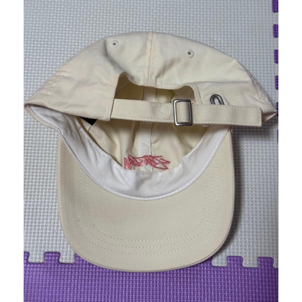 Used STUSSY Cap White Pink Logo