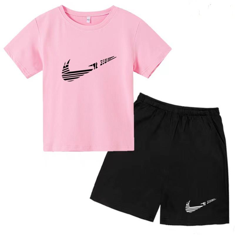 Kinder Sommer Neues Kurzarm-T-Shirt+Shorts 2-teiliges Trainingsanzug Set Junge Mädchen Geburtstagsgeschenk 3-12 Jahre Kleidung Lässig Mode Jogginganzug