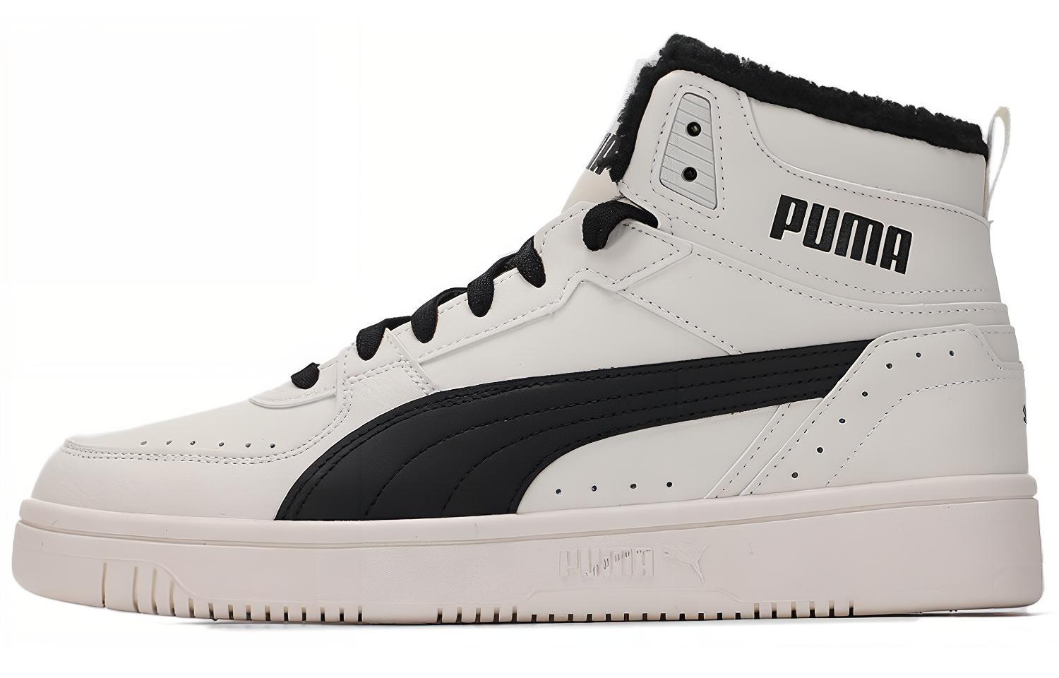 PUMA Rebound Joy Fur Whisper White Black 375576-09 35.5