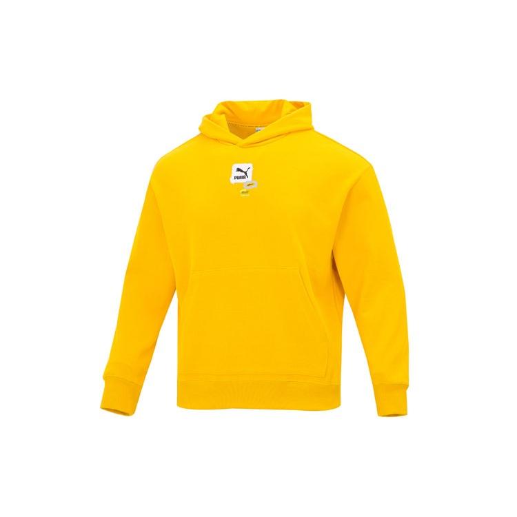 PUMA Oversize Trend Graphic Logo Hoodie  Yellow  Men s 536061-85 L