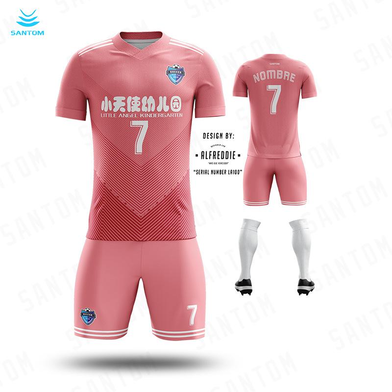 Football jersey set men's and women's digital printing custom quick-drying sports breathable map custom short-sleeved jersey