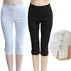 Women's Fashion Summer Sexy Soft Skinny Stretch Capri Jeggings For A Trendy Look