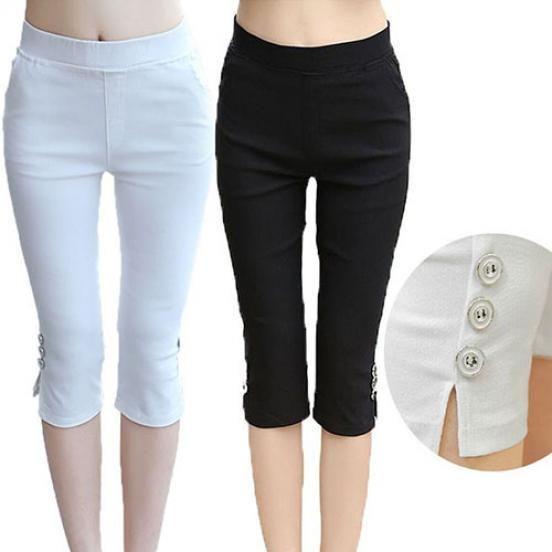 Women's Fashion Summer Sexy Soft Skinny Stretch Capri Jeggings For A Trendy Look
