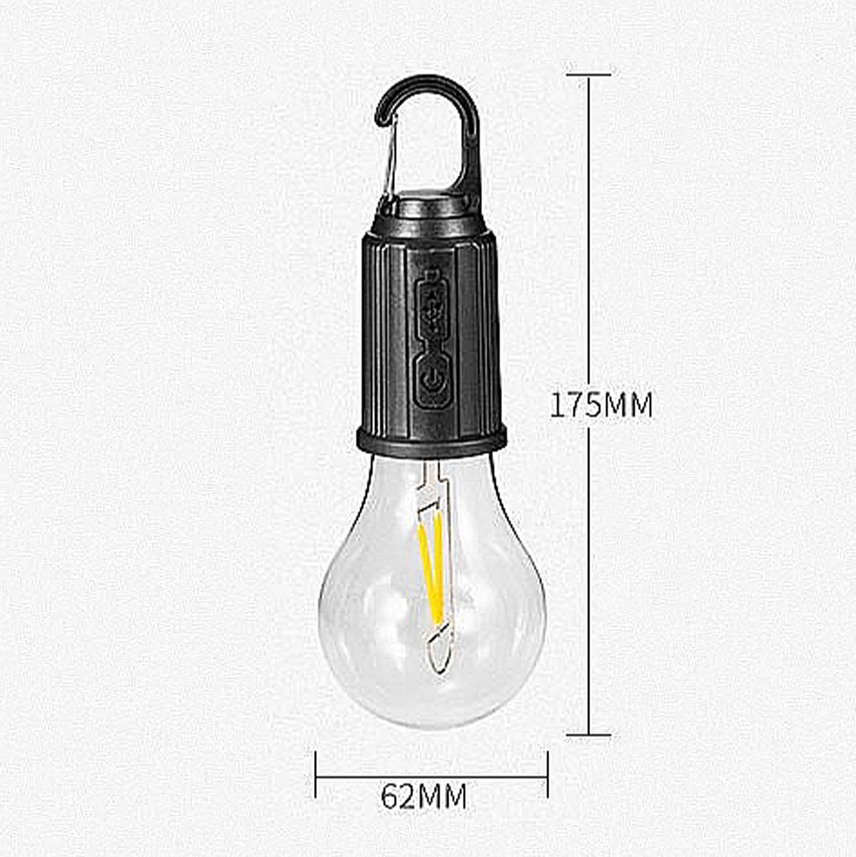 

Dimmable Usb Light Bulb With Hook Rechargeable Led Usb Warm White Waterproof Emergency Lights For Home Outdoor Camping Equipment