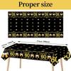 3 Packs Black Gold 60th Birthday Tablecloth Decorations for Men Women, Cheers to 60 Years Table Cover Party Supplies, Sixty Years Old Birthday