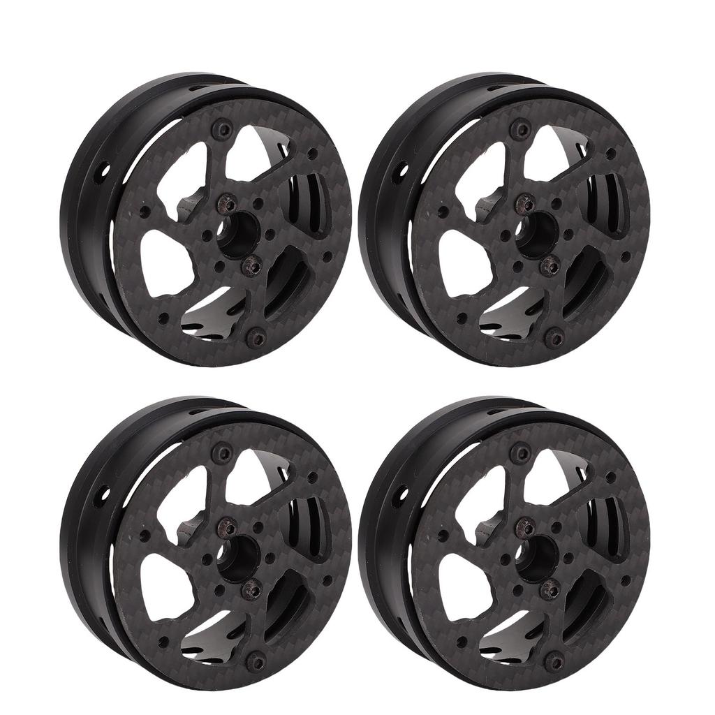 4PCS 2.2 Inch Carbon Fiber RC Wheels Rims High Strength Lightweight RC Crawler Wheel Hub for 1 10 RC Crawler Car