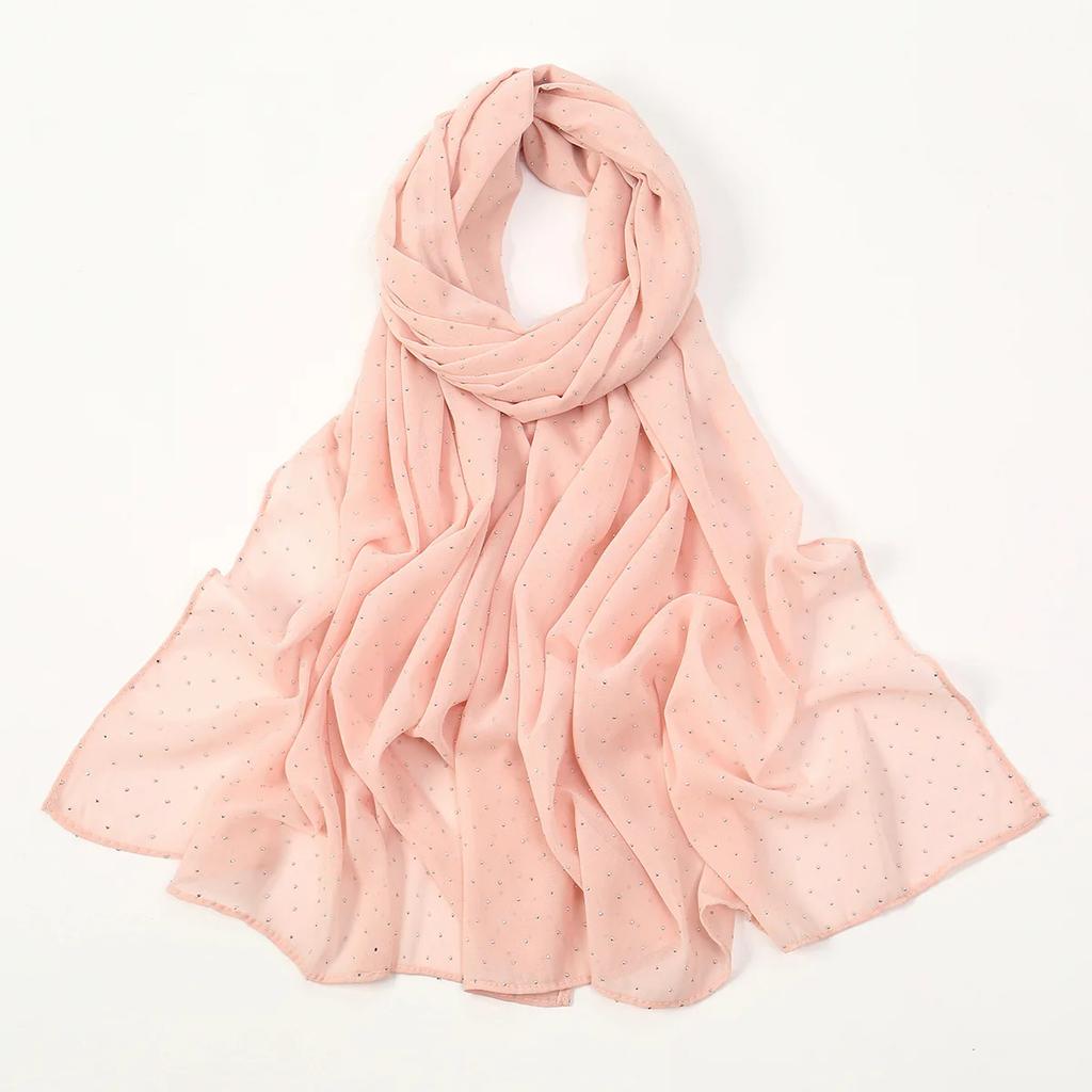 Summer Floral Chiffon Scarf - Star Print Shawl UV Protection Solid Color Bohemian Head Wrap for Women