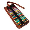 36/48 Holes Wrap Roll Up Pencil Bag Pen Case Holder Storage Writing Supplies Stationery Supplies Cosmetic Bag Pencil Pouch