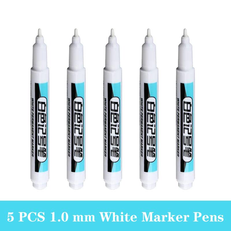 3/5 PCS White Permanent Paint Marker Set for Wood Rock Plastic Leather Glass Stone Metal Canvas Art Supplies Painting Supplies