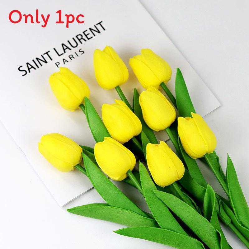 Tulip Pu Artificial Flowers For Wedding Decor Home Styling Props Photo