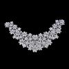 Bridal Wedding Flower Fabric Neckline Neck Collar Sewing Craft Applique Trim