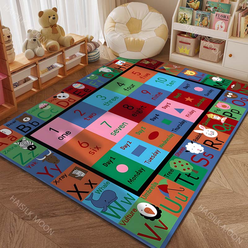Early Childhood Education: ABC Letters Numbers Carpets for Living Rooms Bedrooms Doormat Decor Kids Play Home Area Rug Gifts