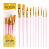 Set di 10 Pennelli in Nylon per Pittura ad Olio, con Pennelli Numerati – Ideale per Studenti d'Arte e Dettagli.
