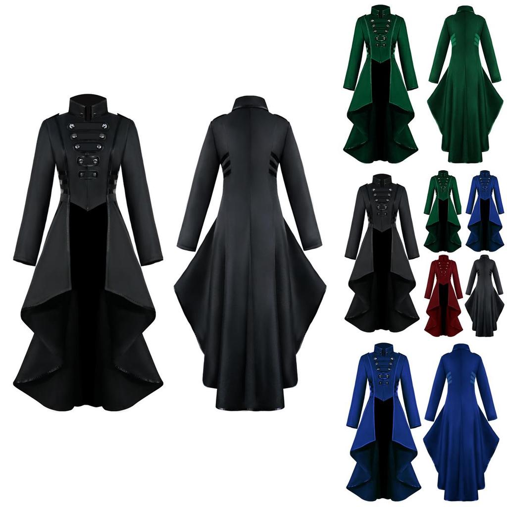 Elegant Women Vintage Medieval Tuxedo Gothic Tailcoat Perfect For Cosplay Costume