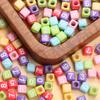 80Pcs 5.5mm Acrylic 0-9 Colored Arabic Digital Beads Cube Beads DIY Jewelry Making Bracelet Necklace Keychain