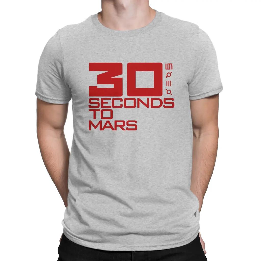 Pop Rock TShirt 30-30 Seconds To Marss Crewneck Tops Fabric T Shirt Funny High Quality Gift Idea Unisex