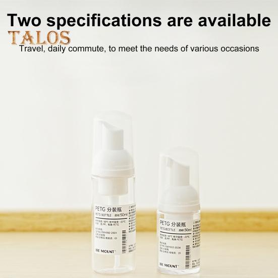 30/50ML pěnová pumpička, přenosná prázdná cestovní pěnová láhev, nepropustná pro úniky, mýdlo, šampon, čisticí prostředek na kosmetiku, znovu naplnitelná láhev